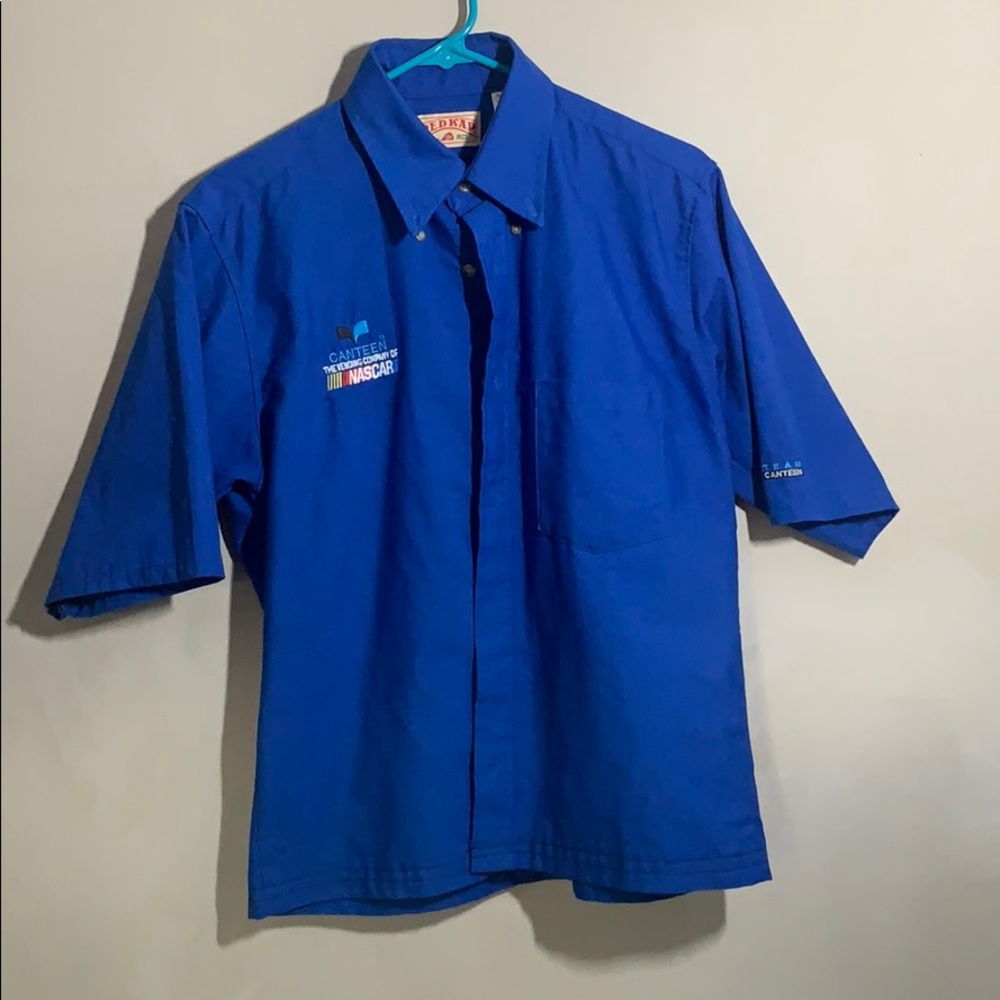 Vintage Red Kapp NASCAR embroidery Work Shirt (M)